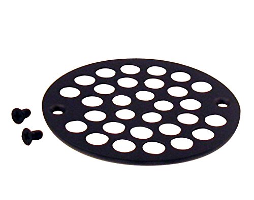 Image of Westbrass A3193-12 4-1 /4 inch OD Brass Shower Strainer Grid Drain Cover, Oil Rubbed Bronze
