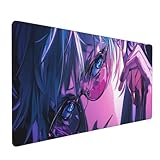 Grand Tapis de Souris XXL 800x400mm, garçon d'anime Tapis de Souris Gamer, Étanche Mousepad Gaming avec Bords Cousus et Base en Caoutchouc Antidérapante, pour Gamer, Personnel de Bureau P2137