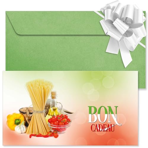 Bons cadeaux à remplir avec enveloppe pour pizzeria et restaurant italien G1238F-2-50
