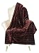 Bertte Ultra Velvet Plush Super Soft Decorative Stripe Throw Blanket-50"x 60", Brown