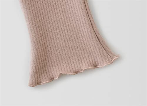 Baby Girl Bell Bottoms Solid Color Flared Pants Toddler Elastic Waist Ruffle Leggings Summer Kids Fall Clothes2