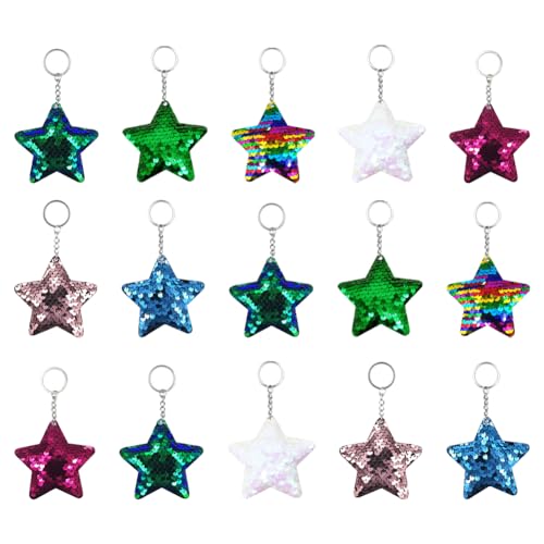 Llaveros de estrella GSHLLO para colgar en mochilas escolares y decorar chaquetas infantiles