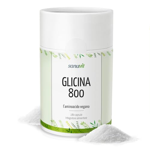 Sanuvit® - Glicina 600 mg | Elevata biodisponibilità e tolleranza | Vegano | 60 capsule