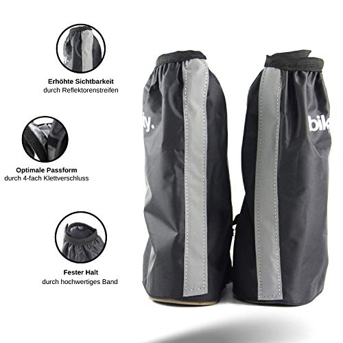Sweatness BIKELY. Surchaussures de vélo avec Housse de Casque (Taille 36-46) imperméable avec Bandes réfléchissantes, réglage Facile de la Taille et Surface de roulement Stable pour Homme et Femme - Image 6