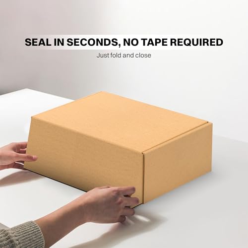 Image of BonKaso 3 Ply Brown Flap Corrugated Boxes for Packaging | 10 inchx7 inchx3.5 inch (Pack of 10)