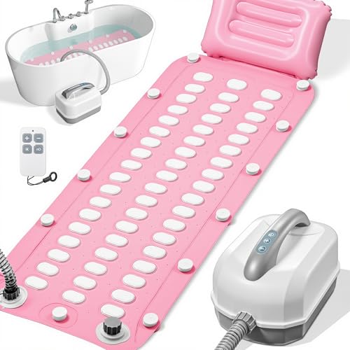 Doroino Upgraded Bubble Bath Mat Tub Spa Massager, Portable Full-Body