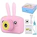 SunshineFace Kinderkamera, Anti-Drop-2MP-Digitalkamera für Kinder mit HD 1080P-Videorecorder, niedliche Kaninchen-Mini-Spiegelreflexkamera mit 32-G-Speicherkarte für Jungen und Mädchen