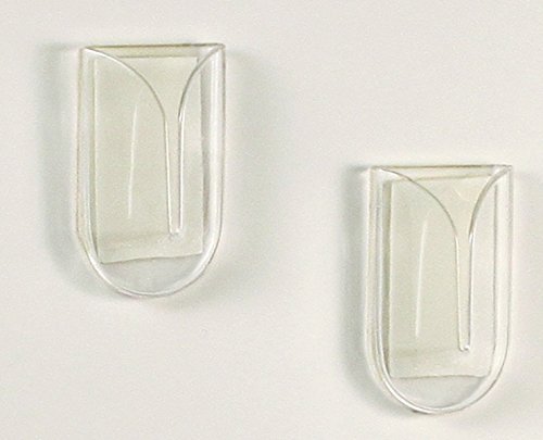 Spectrum Adhesive V-Towel Holder - Color: Clear - 2 Hooks