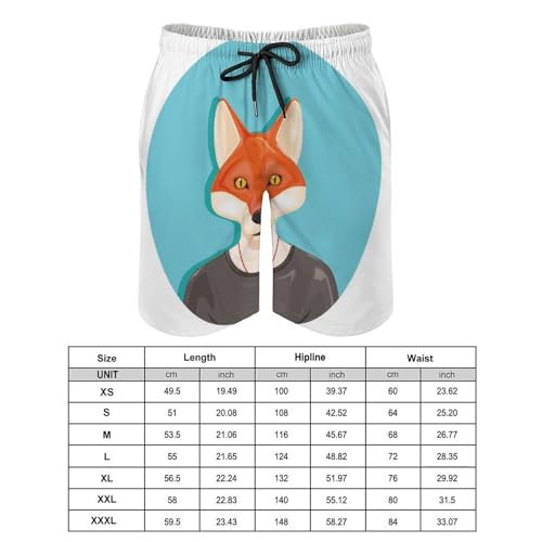 Shorts de bain homme renard séchage rapide en taille S
