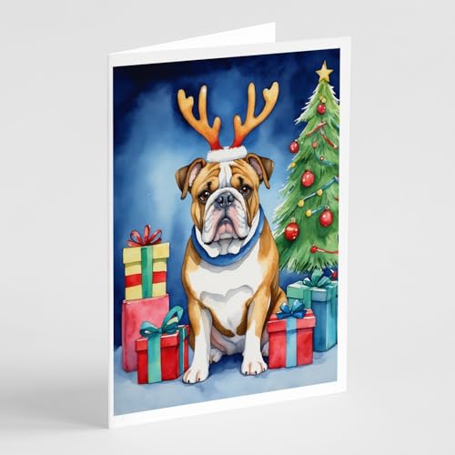 Caroline's Treasures English Bulldog Dogs Blank 5x7 Note Cards Set of 8