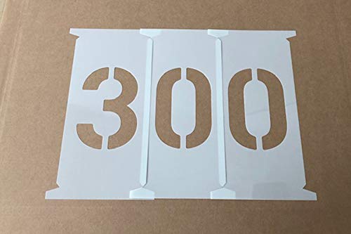 Zahlenschablonen, Zahlenset, wiederverwendbar, aus Kunststoff, Zahlenhöhe 100 bis 350mm