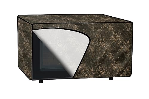 Image of The Furnishing Tree PVC Waterproof Microwave Oven Cover Compatible for Morphy Richards 20 L Solo 20 MS Marble Pattern Coffee