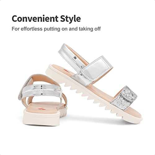 Image of DREAM PAIRS Girls Sandals Glitter Two Strapped Casual Open Toe Sandals Little Kid /Big Kid