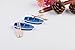 YXQ Lovely Miniature Blue Rowboat 2 Set Little Resin Boat Canoe Model with Oars for Miniature Cake Topper Decoration