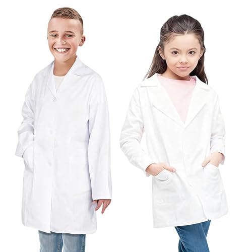 Laborkittel für Kinder, CoatCool aus Baumwolle, weiß, für Labor, Chemie,...