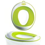 Comodidad para sus pequeñas nalgas: a su pequeño tesoro le encantará la comodidad de la suave superficie de goma en la parte superior de nuestro asiento para inodoro. Tiene una textura más agradable y es menos resbaladizo que un acabado de plástico estándar.