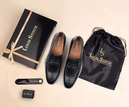 Image of LOUIS STITCH Smart Casual Shoes for Men | Ultra Lightweight and Comfortable | Eva Sole Cushioned Footbed Men's Loafers | LSMX-MC
