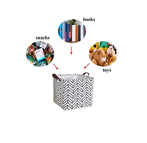 Image of Square canvas toy storage box storage basket, foldable storage basket storage box for organizing children's toys and clothing, books, gift baskets
