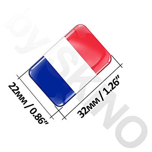 Image of 2 x 3D Domed Silicone Stickers Decals France National French Flag Car Motorcycle Helmet F 33