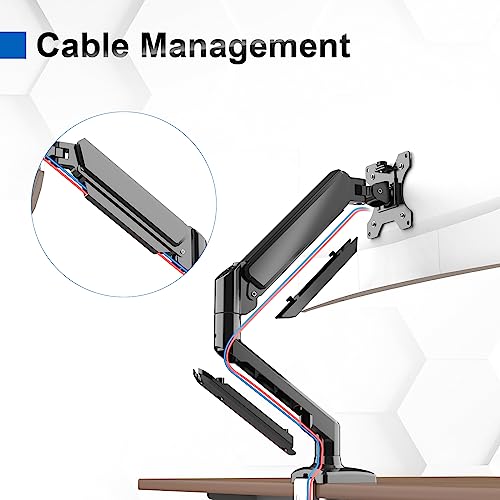 Adjustable Gas Spring Single Monitor Arm Mount for 13"-32" Screens - Image 5