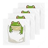 susiyo Funny Frog Cotton Wash Cloths, Facial Cleansing Cloths Soft Highly Absorbent Face Hand Towel