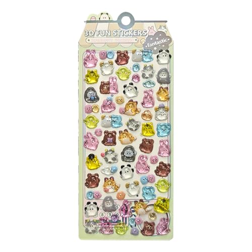 Autocollants décoratifs avec animaux | dessin animé mini et léger,