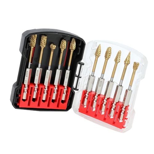 Set 10 piezas fresas de carburo con vástago 1/4 pulg