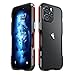 HENGHUI iPhone 14 Pro Max Aluminum Bumpers Bumper Case Metal Frame Bumper Cover Shock Absorbent Slim Cool Design (Black+Red)