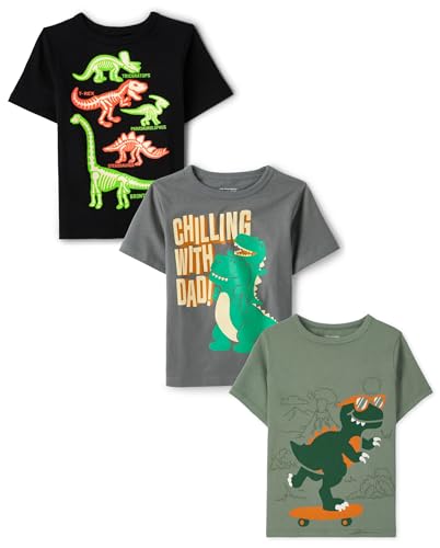 Image of The Children's Place Baby Toddler Boy Short Sleeve Graphic T-Shirt 2-Pack