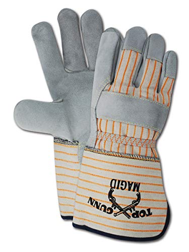 Magid Top Gunn TG824ELOGO Premium Cow Split Palm w/Cuff