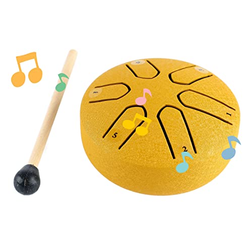 Steel Tongue Drum 6 Notas 3 Pulgadas Instrumento de Percusión miniatura 4