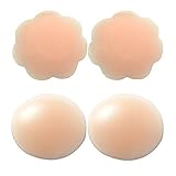 BESTOYARD 2 Pairs Pasties Bra Adhesive Silicone Nipple Covers Reusable Bra 2 Pair Breast Petals