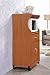 HODEDAH IMPORT Microwave Cart with One Drawer, Two Doors, and Shelf for Storage, Cherry