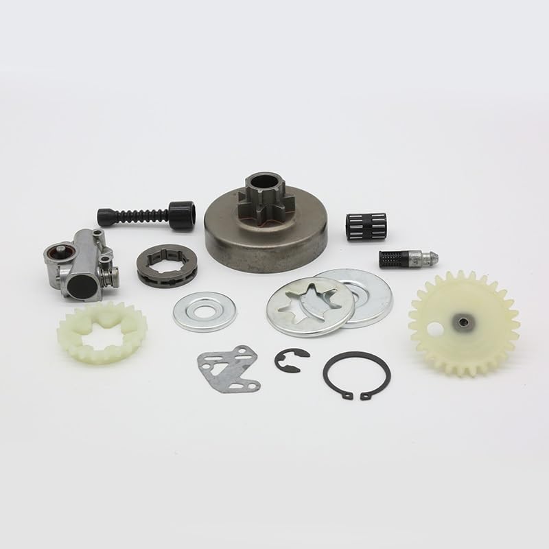 Piezas de jardín Kit de reparación de arandela de línea de filtro de bomba de aceite de rueda dentada de tambor de embrague de 3/8 "para piezas de motosierra Stihl MS380 MS381 MS 038 381 380 Piezas de