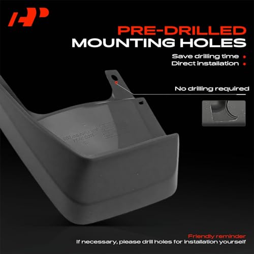 Image of A-Premium Mud Flaps Compatible with Honda | for Honda Odyssey 2011-2013, No Drilling Required Mud Guards with Hardware Accessories, Set of 4 Front and Rear