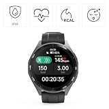 Hama Smartwatch 7010 (1,43" ekran AMOLED, GPS: GLONASS/GALILEO/BEIDOU, wodoodporność IP68/3 ATM, tętno, SpO2, fazy snu, 110 trybów sportowych, powiadomienia, Apple Health/Google Fit) czarny