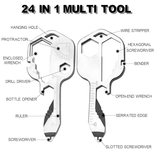 24-in-1 Stainless Steel Keychain Multi Tool with Bottle Opener - Image 2