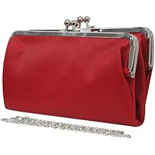 Double Frame Vintage Style Clutch Purse, Womens Travel Wallet
