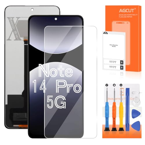 Réparer écran cassé Redmi Note 14 Pro 5G affichage LCD noir et kit outils pour smartphone