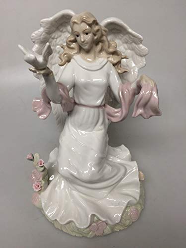 古マイセン 人形 フィギュリン 「鳩に給餌する天使」 1級品 1898年 古