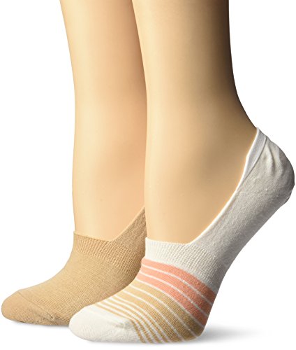 Keds Women's 2 Pack Print Sneaker Liner Socks, Assorted Egret, Shoe Size: 4-10