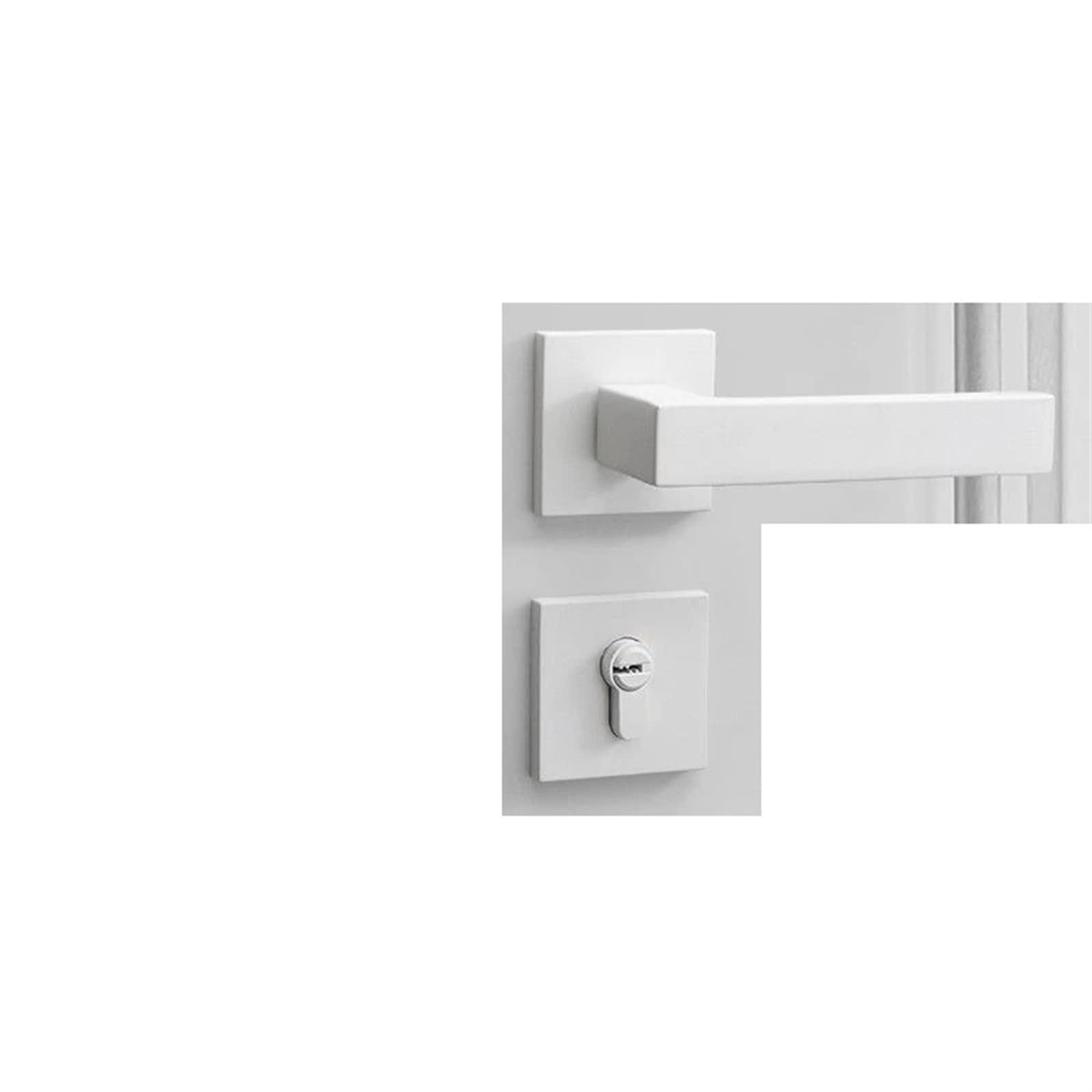 Yshiuol F Door Handles Bedroom Security Door Locks Bathroom Silent Split Mechanical Lock Mute Handle Deadbolt White Home Urniture Hardware Or Home And Office(F)