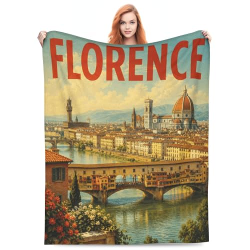 Vintage Florence Fleece Throw Blanket