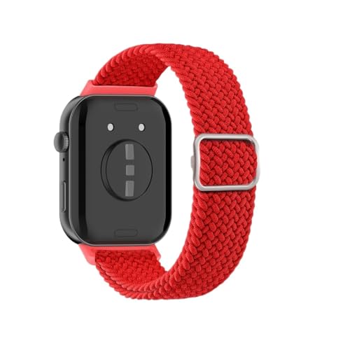 [PLYYQZM] Hua wei �ɍ��� Watch Fit3 Fit4 Fit4Pro�p���߉\�ȃi�C�����҂݃X�g���b�v�L�k���ʋC���X�|�[�c�u���X���b�g�����\�o���h�ɓK�p(8# Red,For fit 4 pro)