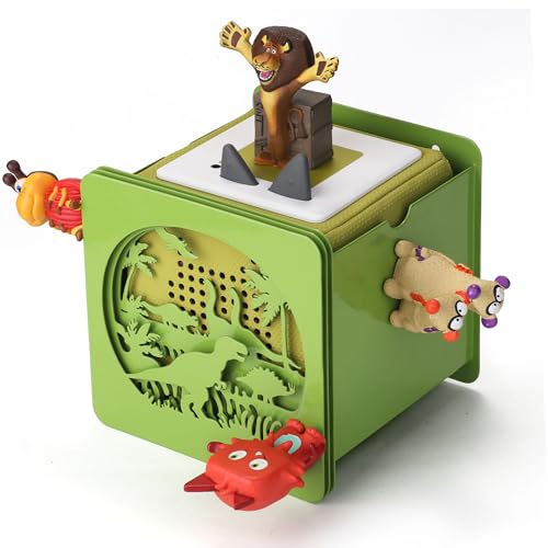 Xozoyo Dinosaurierform Tonie Regal vollständig magnetisches Toniebox Regal für mehr als 25-40 Figuren + Box Tonieregal für Mädchen & Jungen in Grün tonieregal zum hinstellen(Grünes Dinosauriertal)
