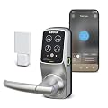Lockly Secure Pro Smart Lock Wi-Fi, Keyless Entry Digital Keypad Door Lock, 3D Biometric Fingerprint Sensor Front Door with Handle, Voice Control & Auto Lock - Latch Edition