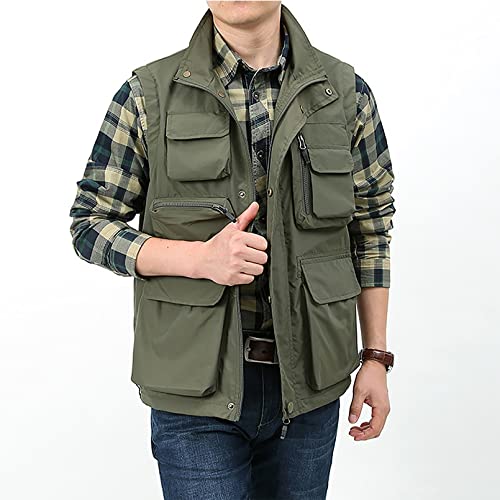 BOOMLEMON Men's Casual Outdoor Work Vest Safari Fishing Shooting Vests Lightweight Travel Cargo Jacket With Multi Pockets3