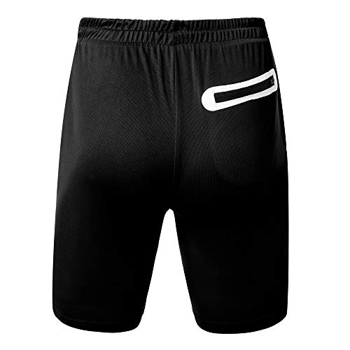 Hometa short masculino 2 em 1 para treino, corrida, treino, academia, ginástica, 18 cm, short esport