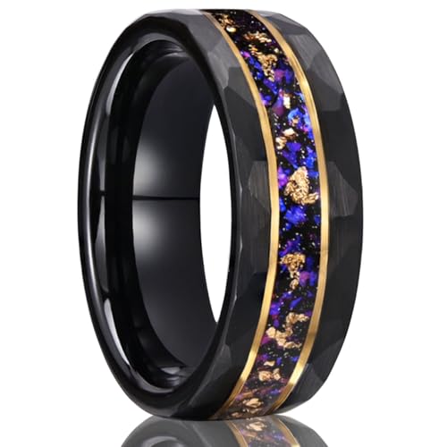 Concept Knight Tungsten Rings for men women Hammered Men's Wedding bands