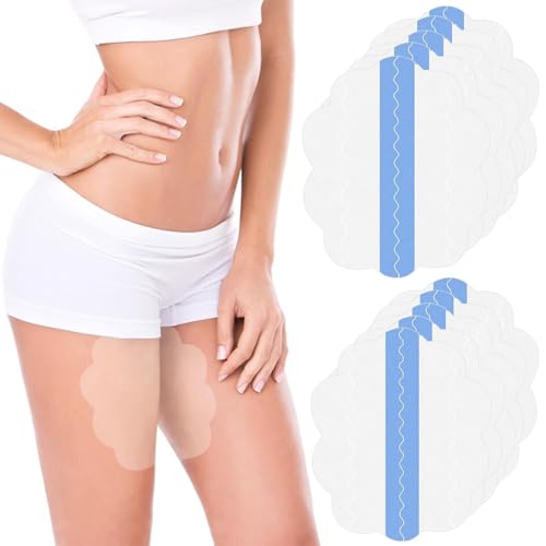 SexxLady 10 piezas almohadillas antifricción para muslos, protección contra rozaduras, contra rozaduras de los muslos, parche antidesgaste para el cuerpo de la banda del muslo para mujer